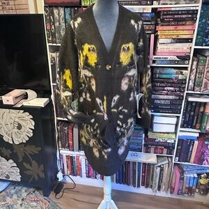 Arata Gray and Yellow Patterned Sweater